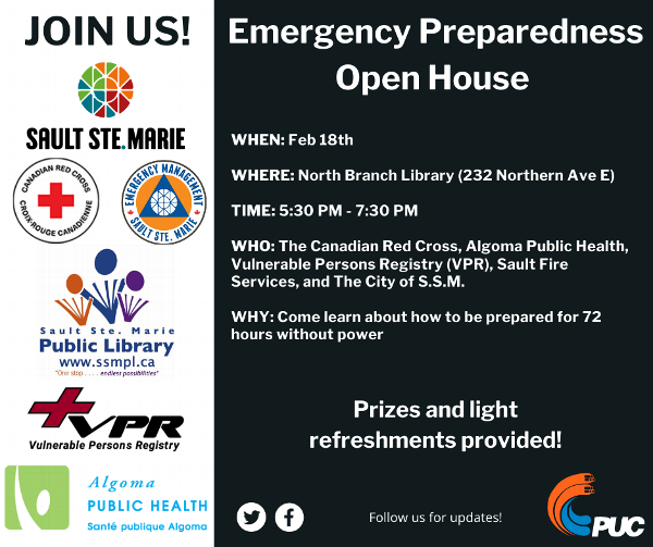 PUC Services & Community Partners Announce Emergency Preparedness Open House on February 18th